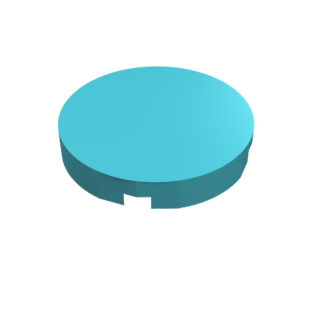 14769 - Tile, Round 2 x 2 with Bottom Stud Holder