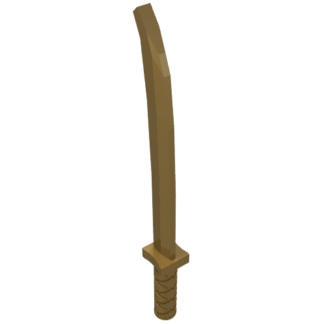 30173b - Minifigure, Weapon Sword, Shamshir/Katana (Square Guard) with Uncapped Pommel and Hole in Hilt